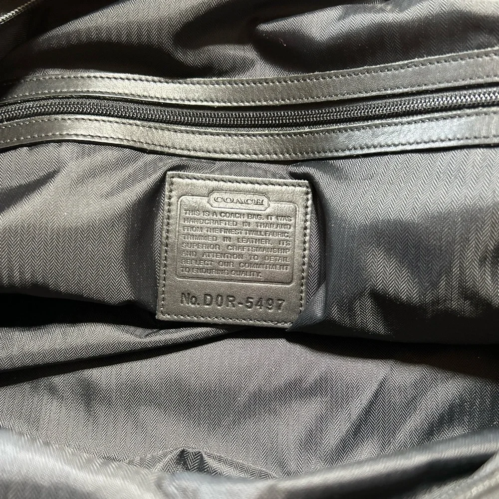 Black Coach 2 Way Boston Bag Luggage Duffle No. D0R-5497